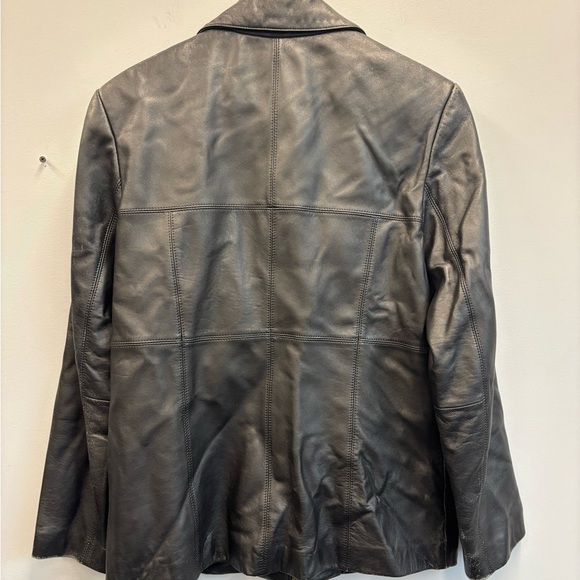 Jason Kole medium leather jacket black 90’s soft full zip - Picture 9 of 14